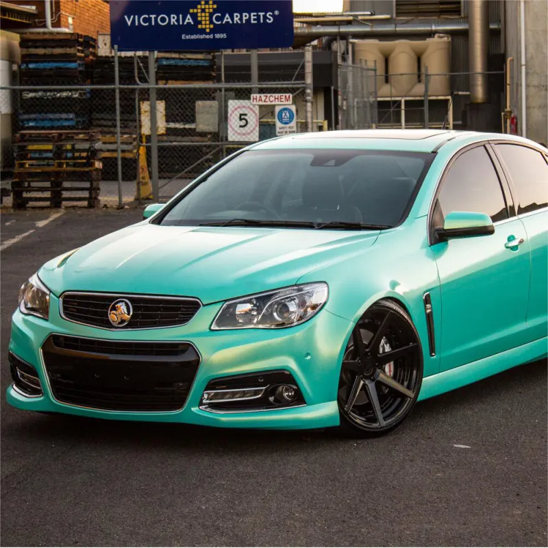 Candy Metallic Gold Blue Car Vinyl Wrap