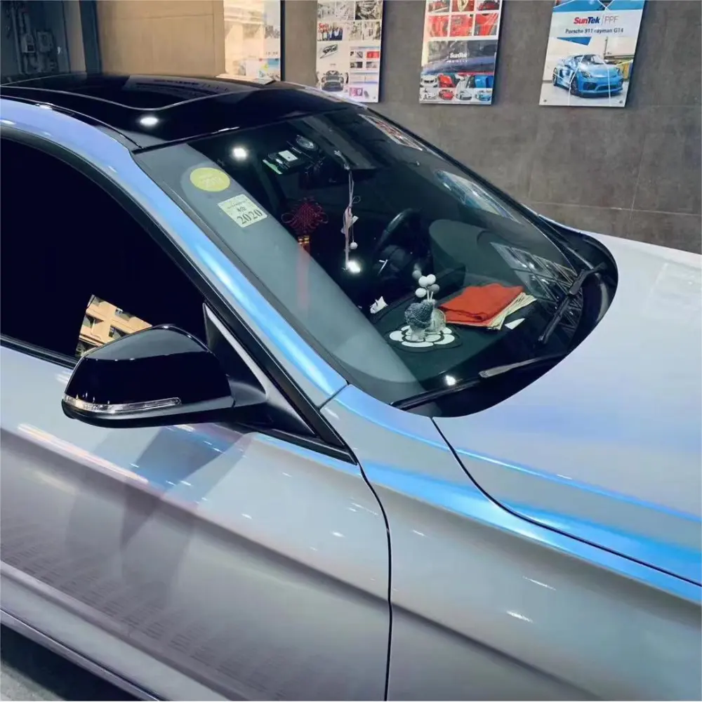 Candy Metallic Dark Gray Blue Car Vinyl Wrap