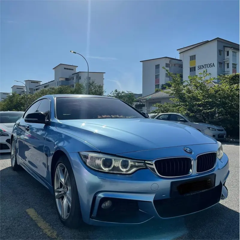 Gloss Metallic Mist Blue Car Vinyl Wrap