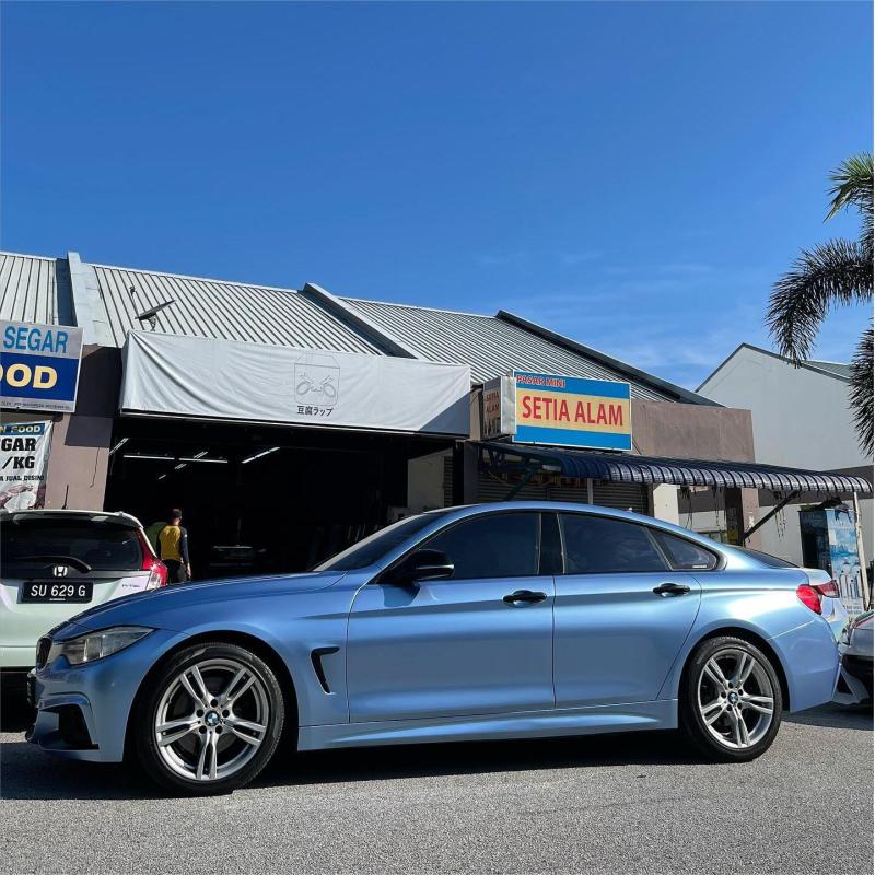 Gloss Metallic Mist Blue Car Vinyl Wrap