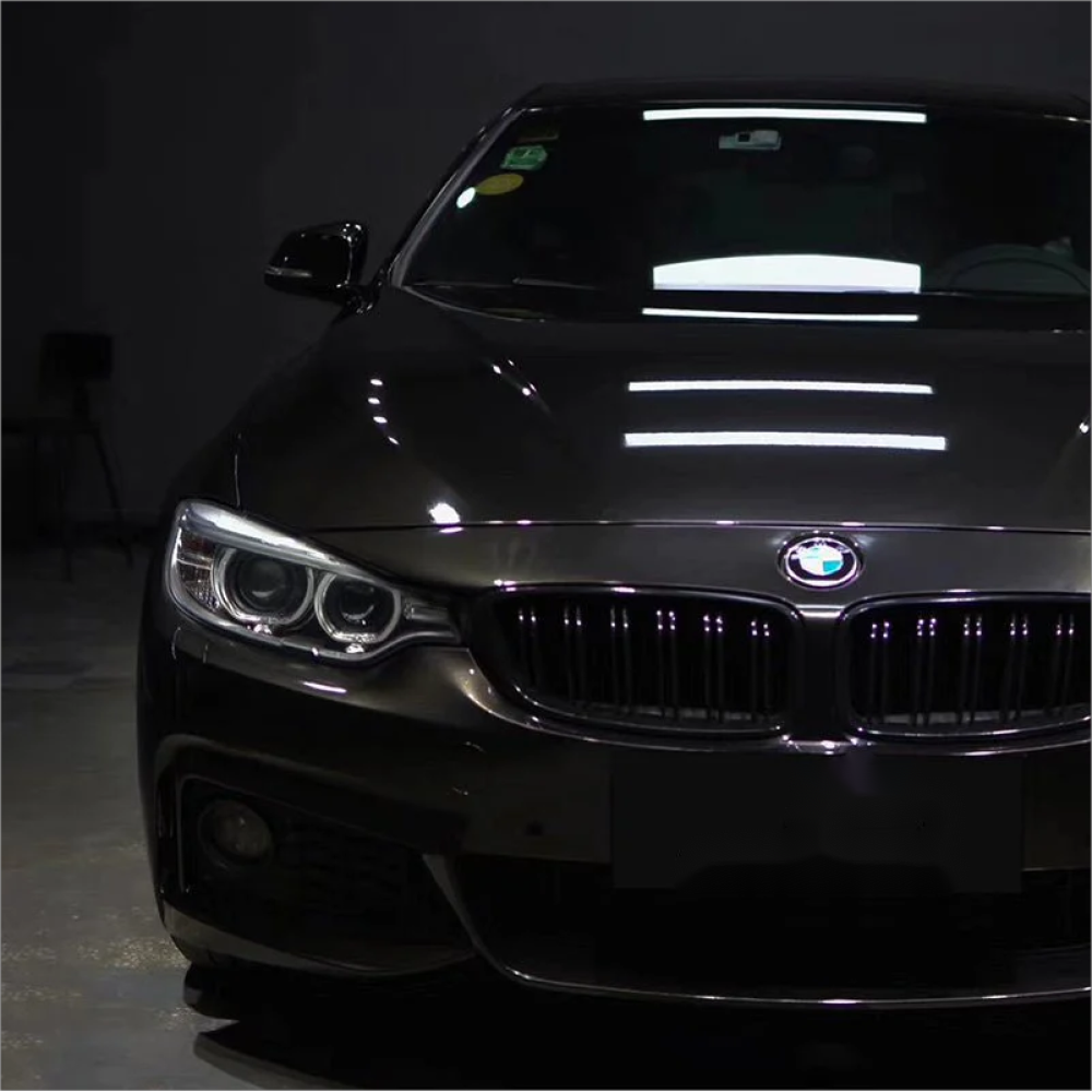 Gloss Metallic Black Car Vinyl Wrap