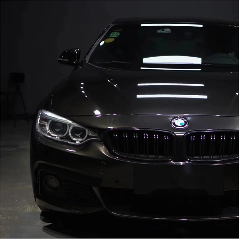 Gloss Metallic Black Car Vinyl Wrap