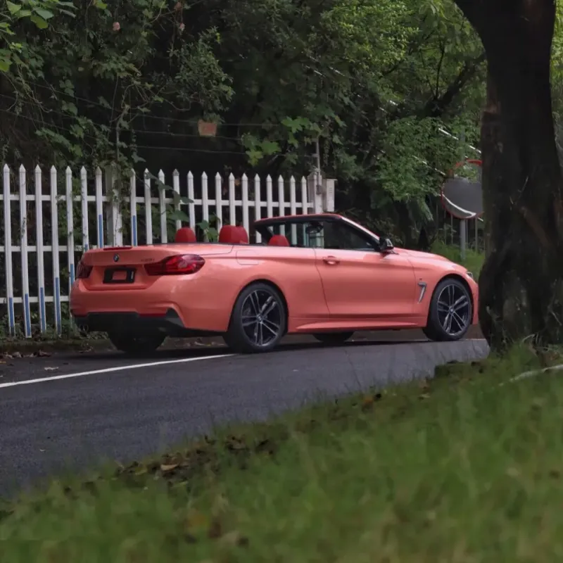 Super Gloss Salmon Pink Car Vinyl Wrap