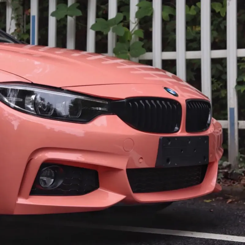 Super Gloss Salmon Pink Car Vinyl Wrap