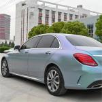 Matte Diamond Gray Blue Car Vinyl Wrap