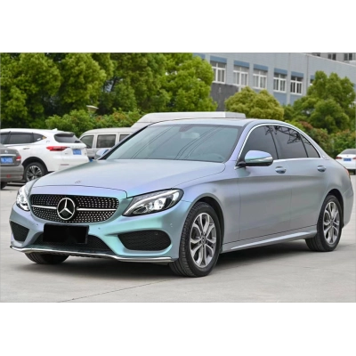 Matte Diamond Gray Blue Car Vinyl Wrap 02