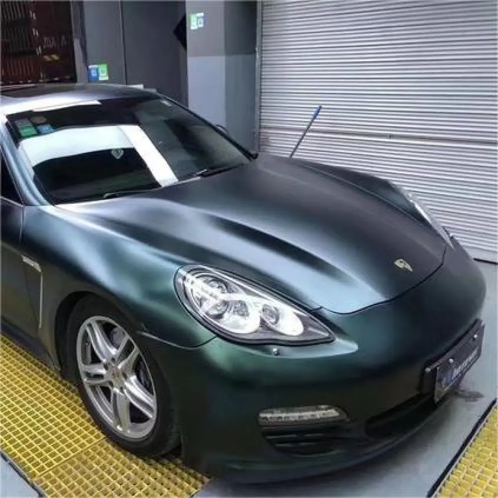Pure Metal Dark Green Car Vinyl Wrap