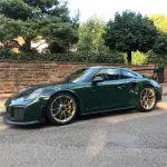 High Gloss Vintage Racing Green Car Vinyl Wrap