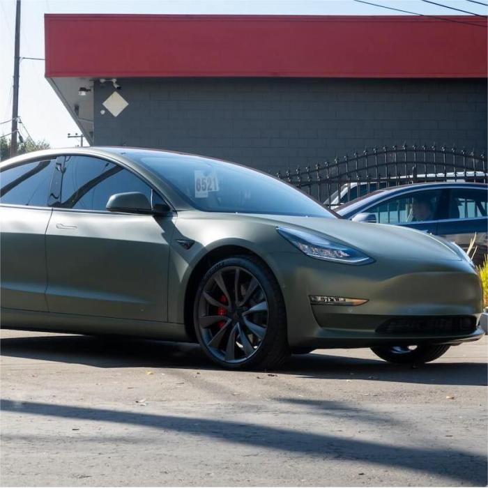 Quality Matte Military Green Car Vinyl Wrap For Sale