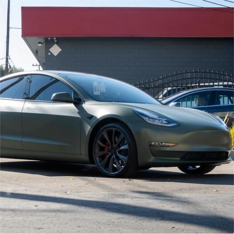 Matte Military Green Car Vinyl Wrap
