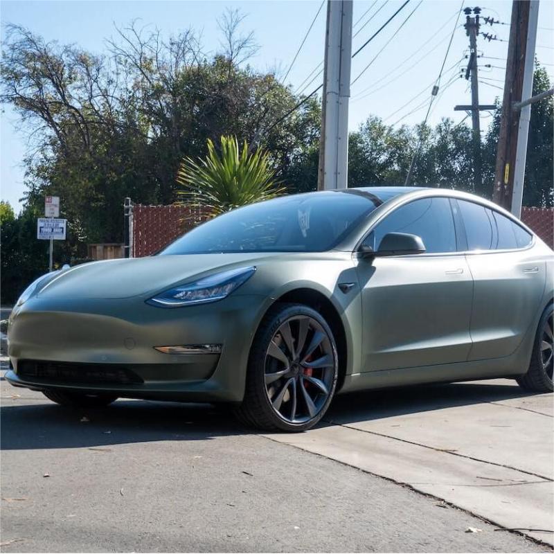 Matte Military Green Car Vinyl Wrap