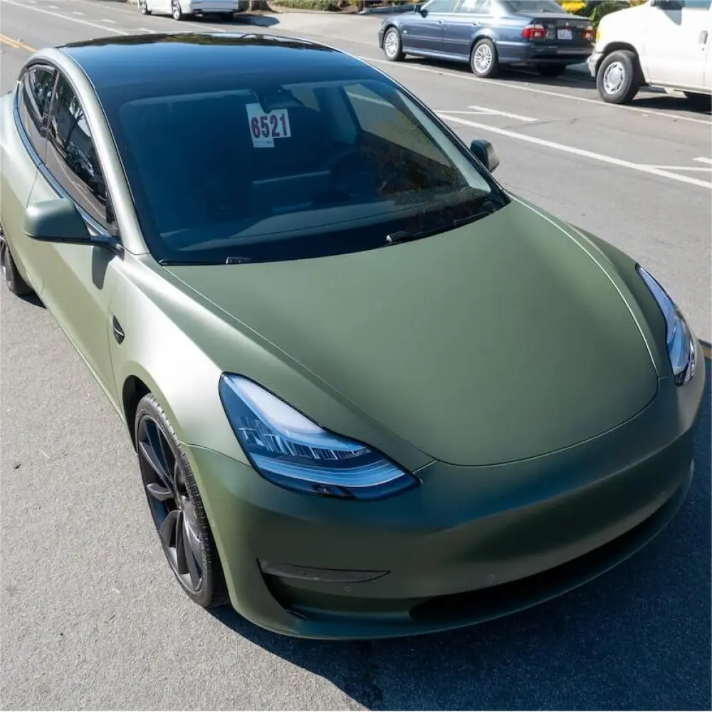 Matte Military Green Car Vinyl Wrap