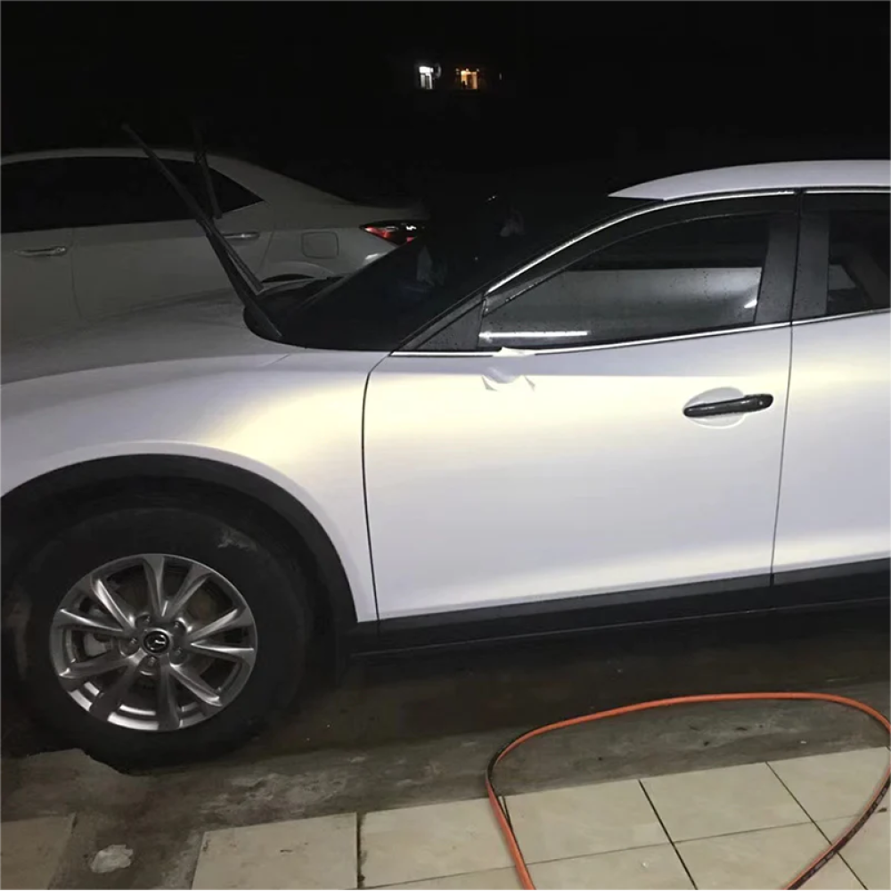 Matte White Gold Car Vinyl Wrap