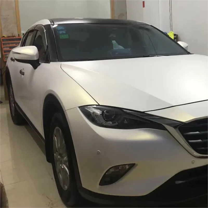 Matte White Gold Car Vinyl Wrap