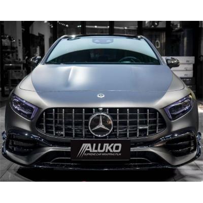 Aluko Satin Black Vinyl Wrap Car Wrap