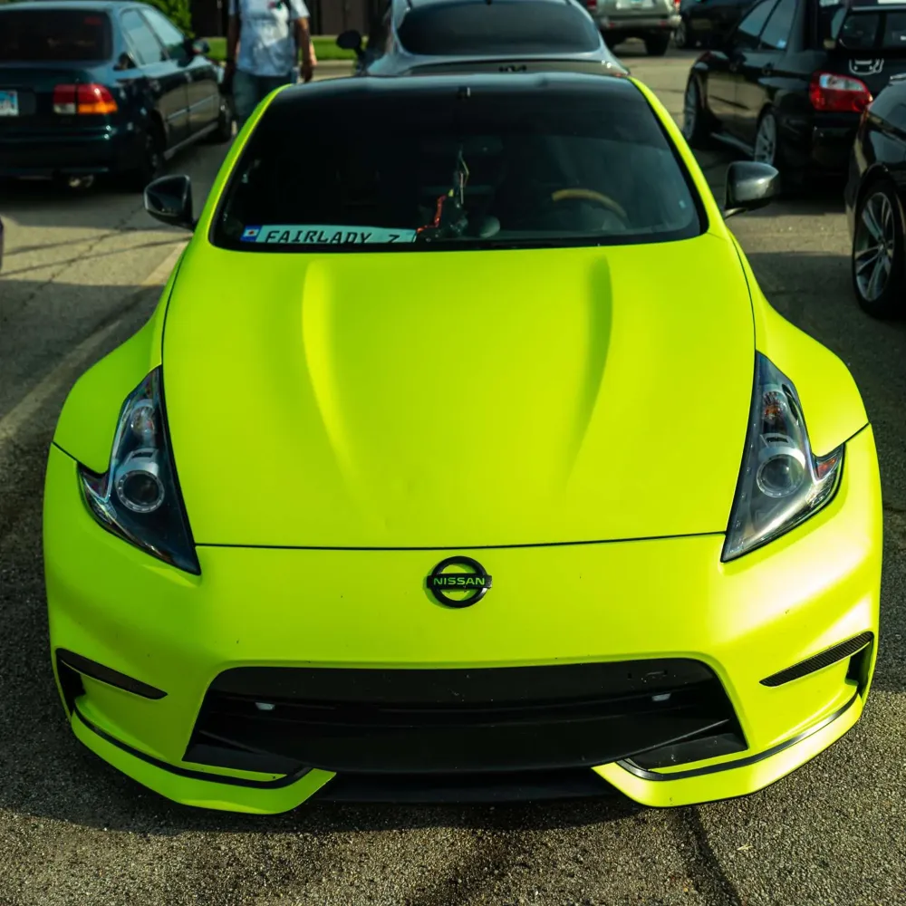 Super Matte Fluorescent Yellow Car Vinyl Wrap 