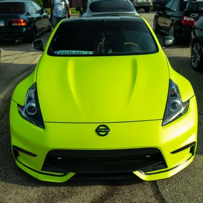  Super Matte Fluorescent Yellow Car Vinyl Wrap  02