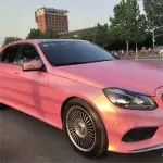 Matte Diamond Gold Pink Car Vinyl Wrap