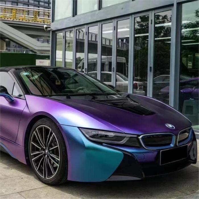 Quality Matte Diamond Purple Blue Car Vinyl Wrap For Sale