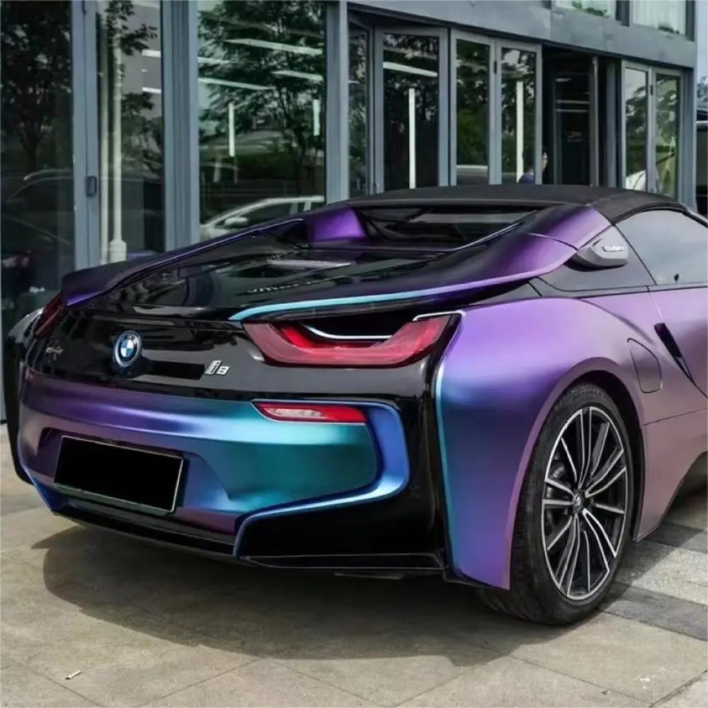 Matte Diamond Purple Blue Car Vinyl Wrap