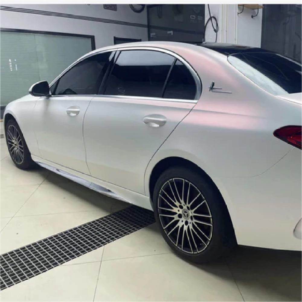 Matte White Red Car Vinyl Wrap