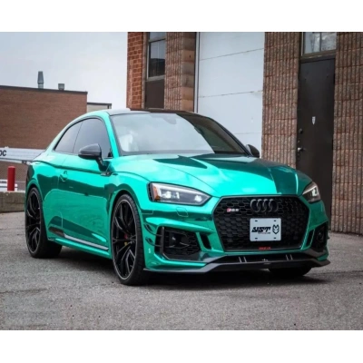 Chrome Mirror Mint Car Wrap