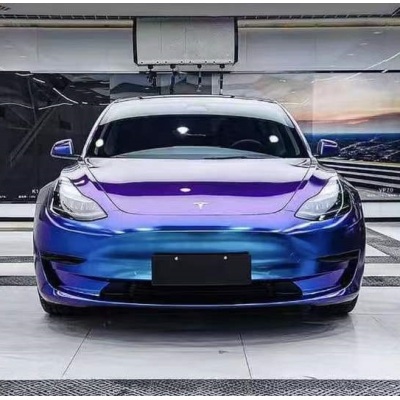 Aluko Gloss Diamond Purple Blue Car Wrap 
