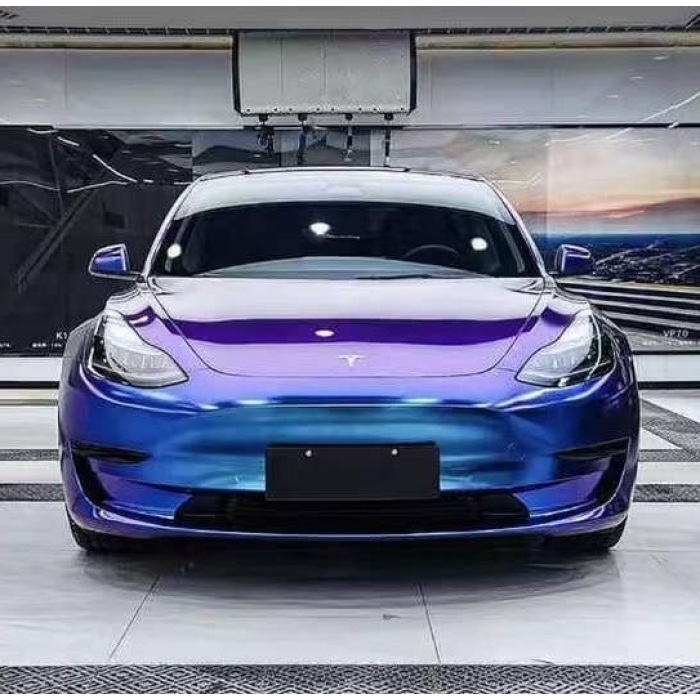 Gloss Diamond Purple Blue Car Wrap 