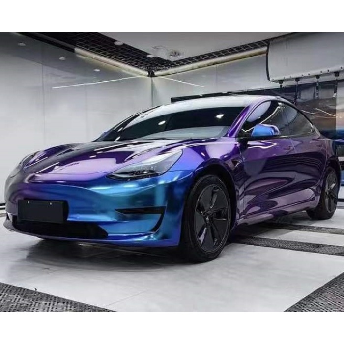 Gloss Diamond Purple Blue Car Wrap 