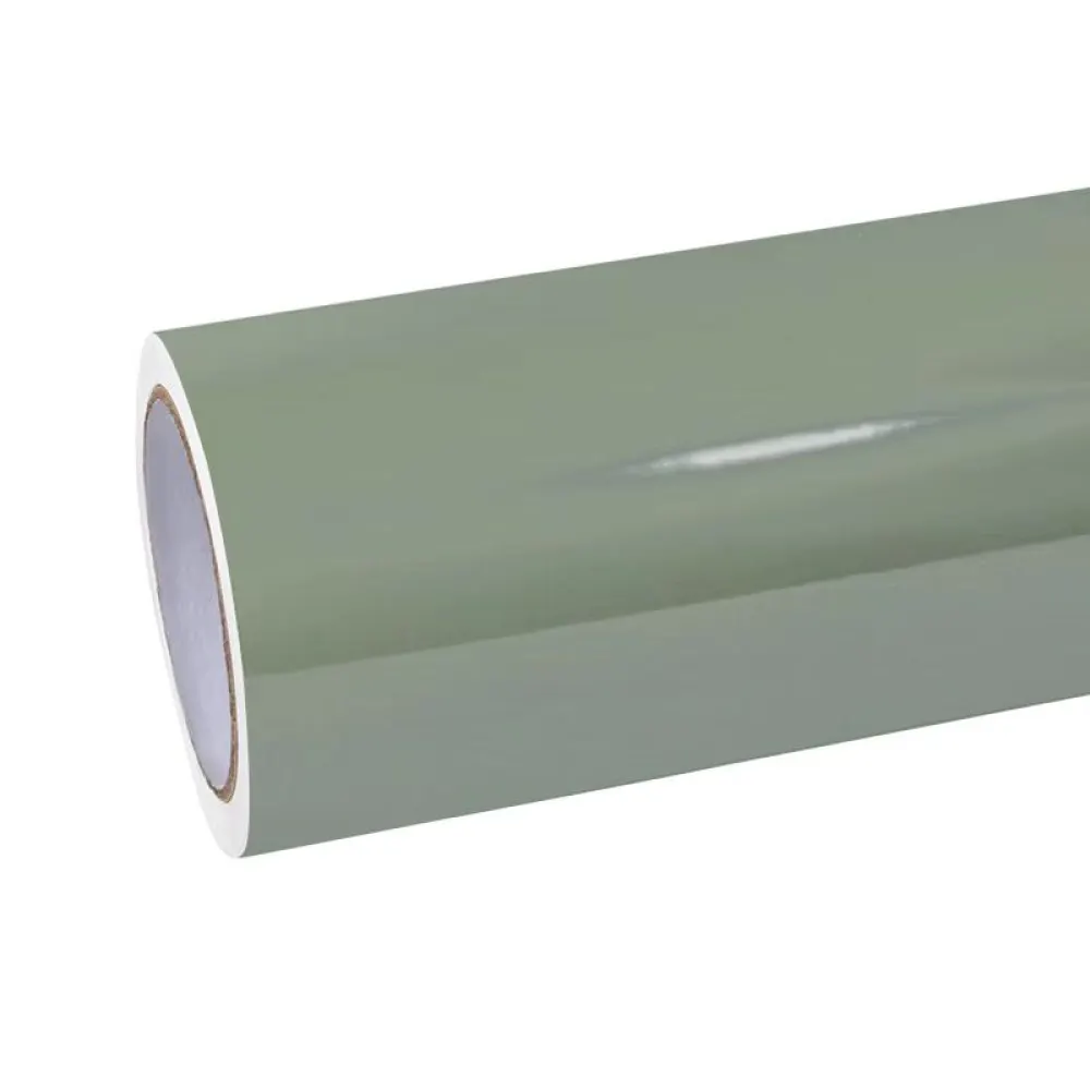 Super Gloss Khaki Grey Car Vinyl Wrap