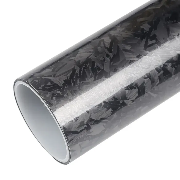 Gloss Black Forged Carbon Car Wrap