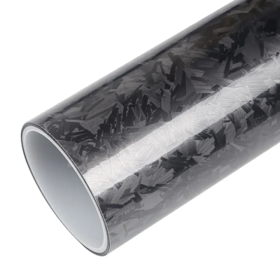 Gloss Black Forged Carbon Car Vinyl Wrap 01