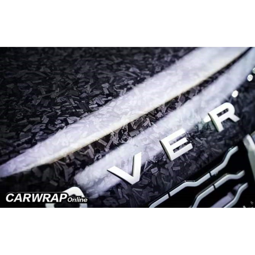 Gloss Black Forged Carbon Car Vinyl Wrap