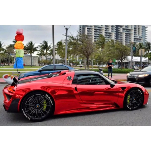 Gloss Red Mirror Chrome Car Wrap