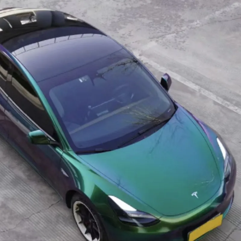Gloss Metallic Green Galaxy Car Vinyl Wrap