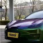 Gloss Metallic Green Galaxy Car Vinyl Wrap