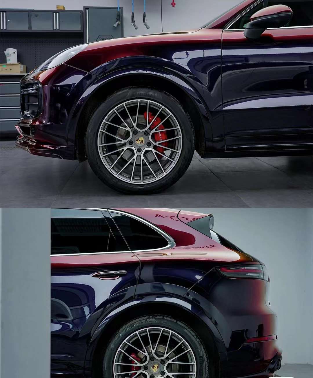 Gloss Ambilight Shifting Red to Black Car Vinyl Wrap