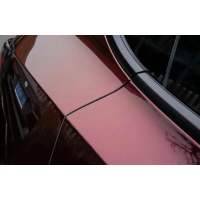 Gloss Shifting Red to Black Car Wrap 