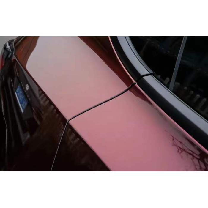 Gloss Shifting Red to Black Car Wrap 