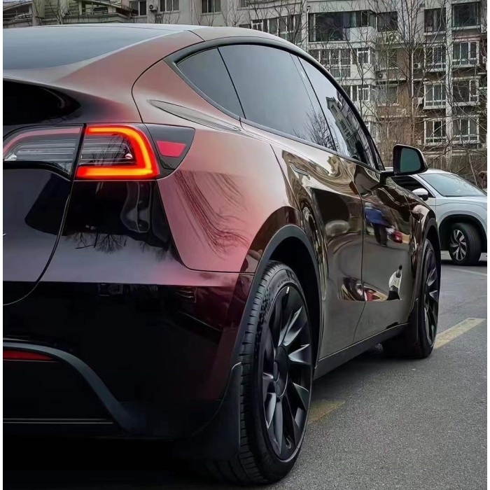 Quality Gloss Shifting Red to Black Car Wrap For Sale