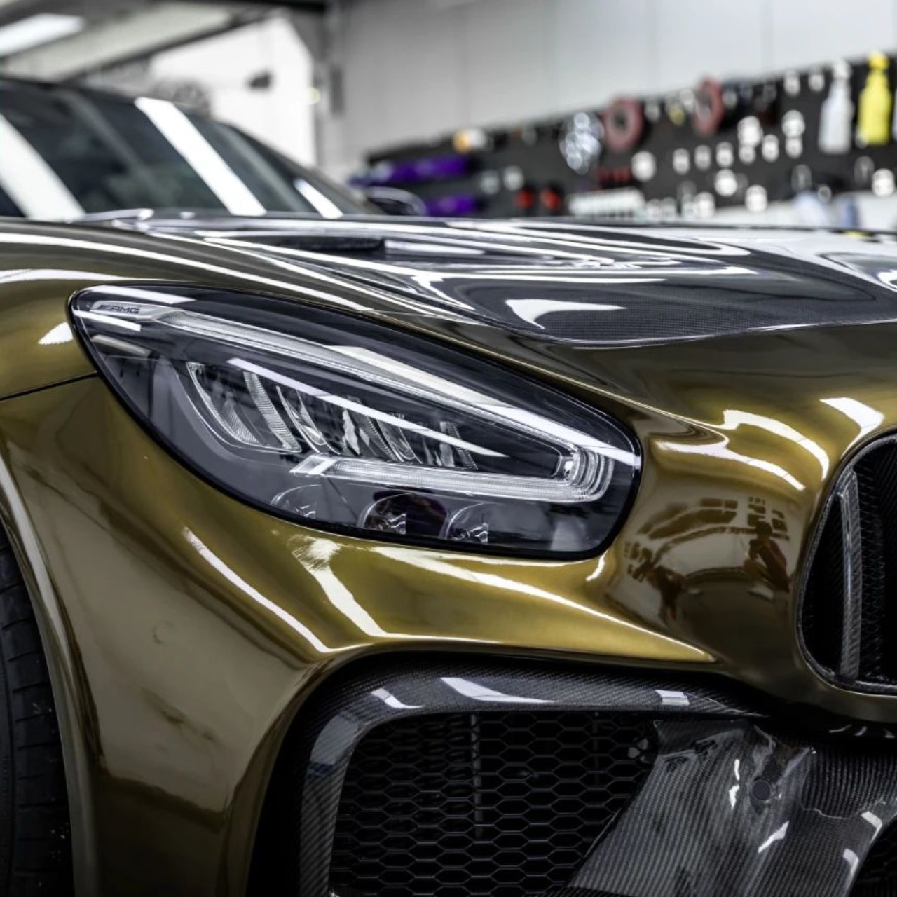 Gloss Metallic Midnight Gold Car Vinyl Wrap
