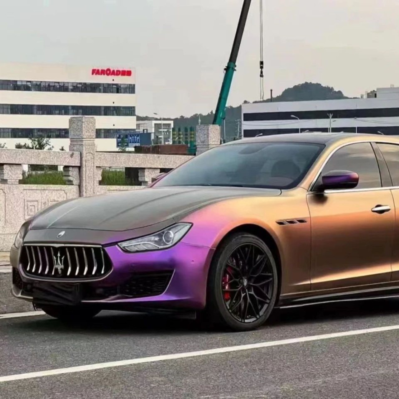 Matte Diamond Red Copper Car Vinyl Wrap