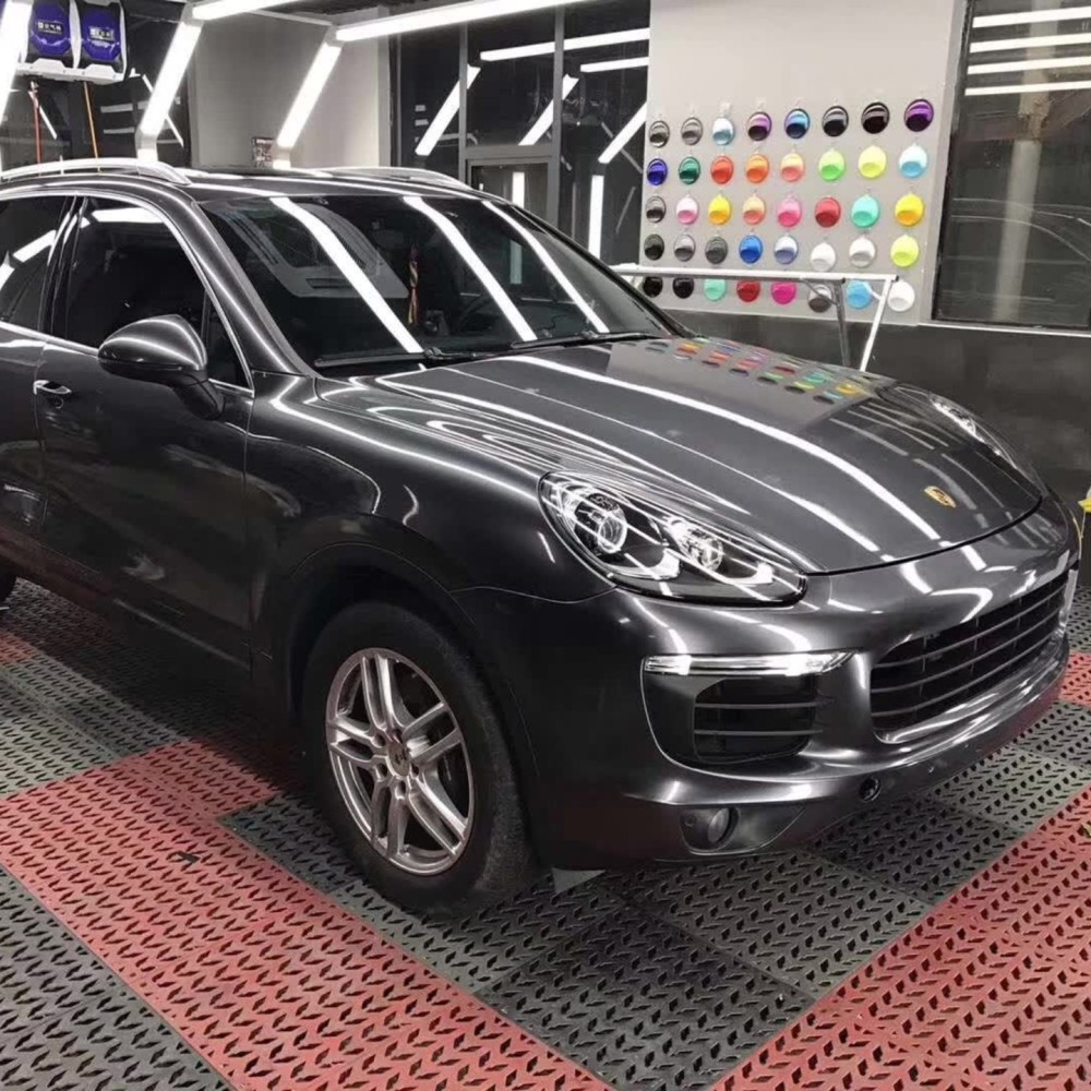 Metal Space Grey Car Vinyl Wrap