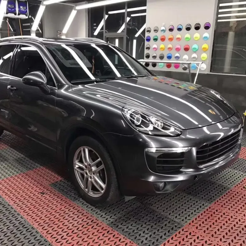 Metal Space Grey Car Vinyl Wrap