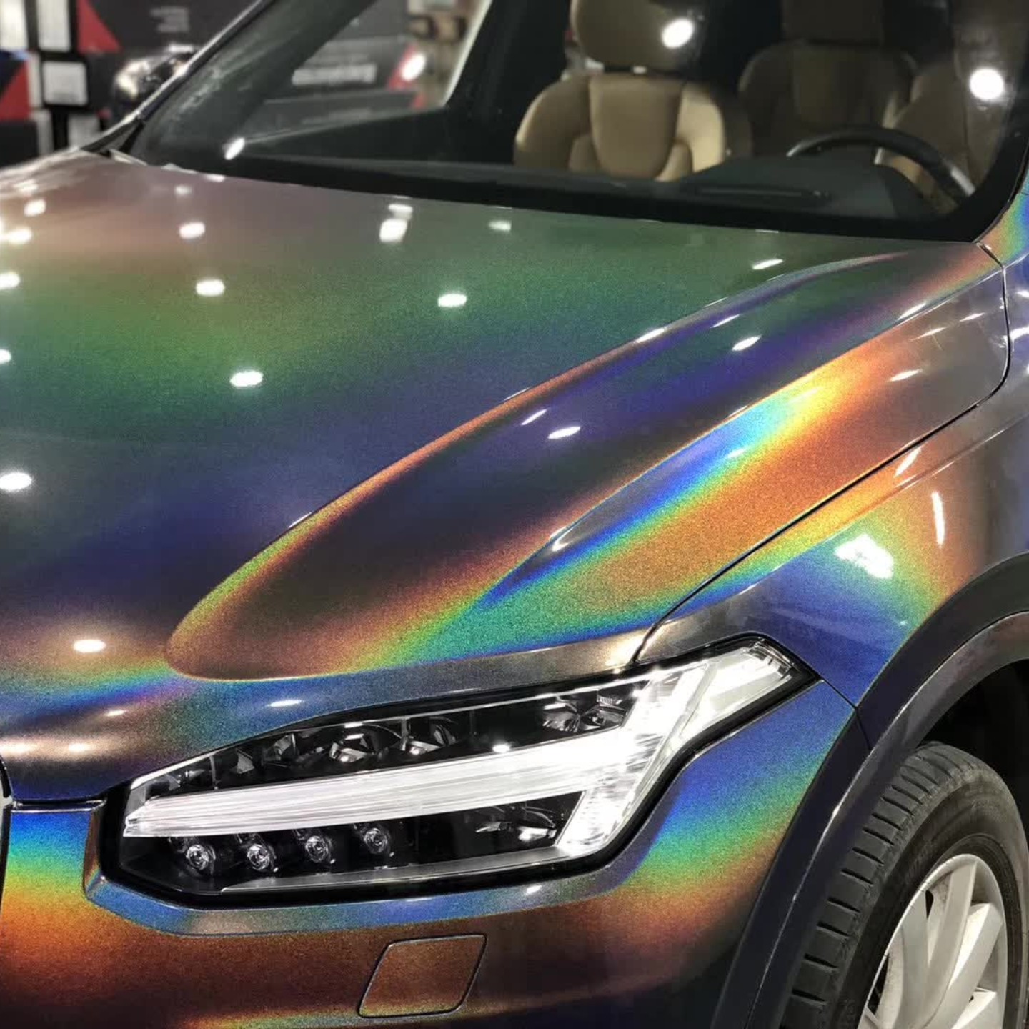 Rainbow Metallic Majestic Dark Gray Car Vinyl Wrap