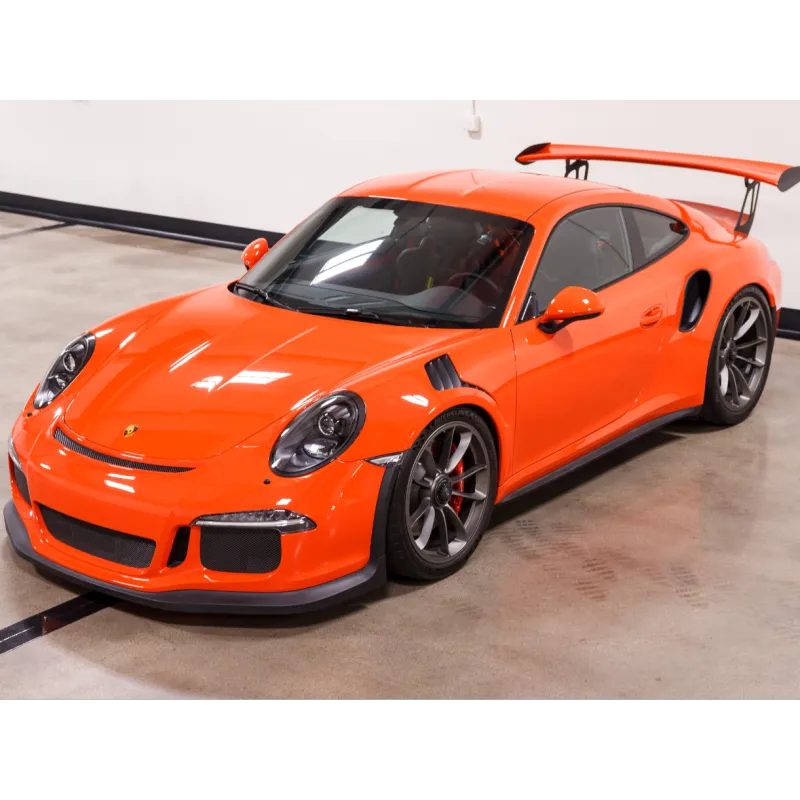 Super Gloss Lava Orange Car Vinyl Wrap [Porsche OEM Color]