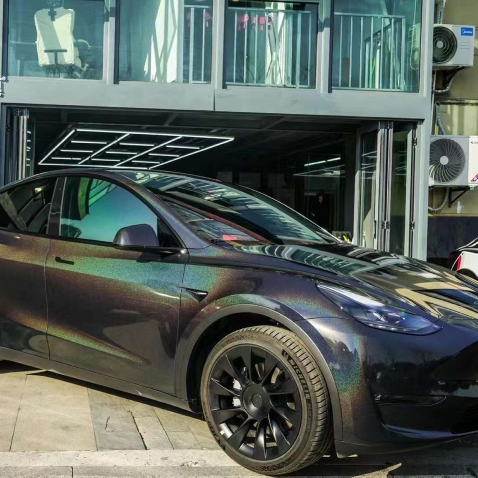 Glossy Laser Black Car Vinyl Wrap