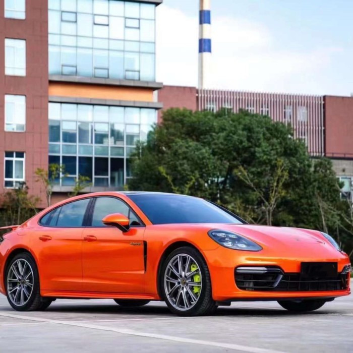 Gloss Metallic Gold Orange Car Wrap