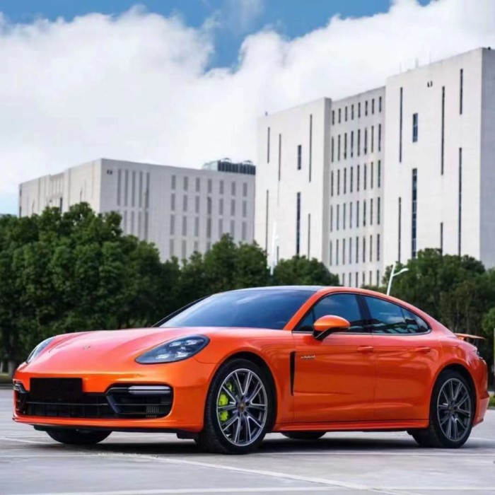 Gloss Metallic Gold Orange Car Wrap
