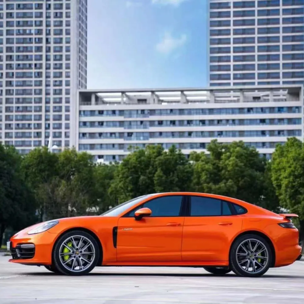 Gloss Metallic Gold Orange Car Vinyl Wrap